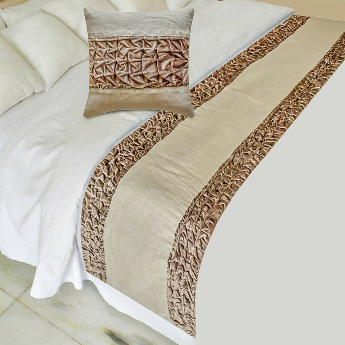 Velvet Twists Decorative Bed Runner and Pillow Cover