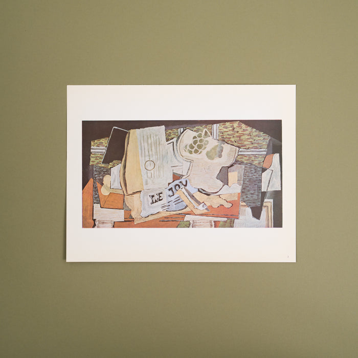 Vintage 1940s Braque "The Newspaper" Swiss Art Print
