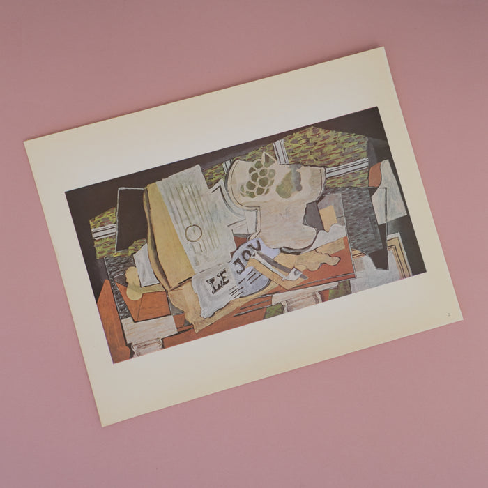 Vintage 1940s Braque "The Newspaper" Swiss Art Print