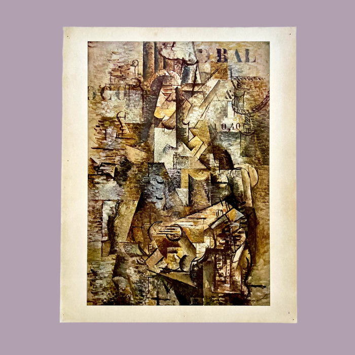 Vintage 1940s Braque "The Portuguese" Swiss Art Print