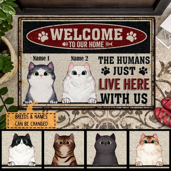 Welcome To Our Home - Metal Style - Personalized Cat Doormat