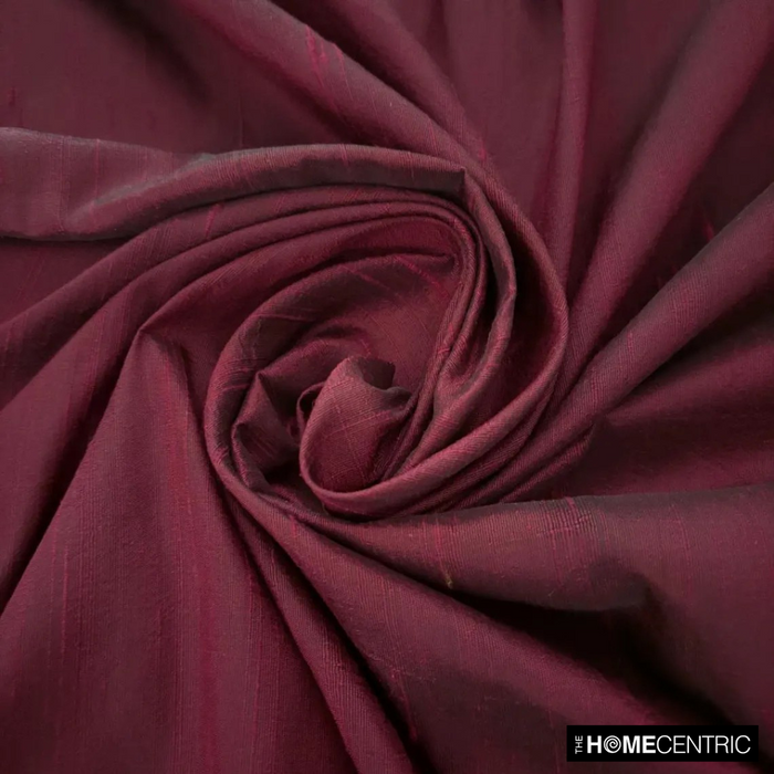 Wine Silk Dupioni Fabric By The Yard