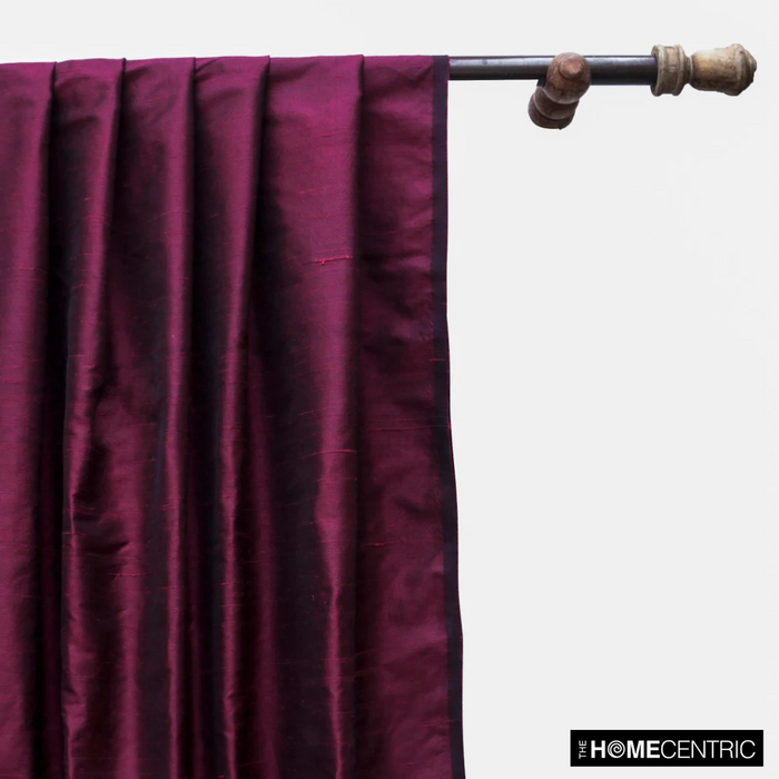 Wine Silk Dupioni Fabric By The Yard
