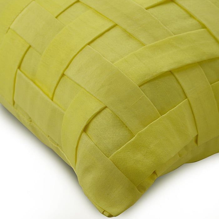 Yellow Brick Road - Yellow Art Silk Decorative Euro Sham