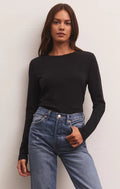 Z Supply Modern Slub LS Tee -Black